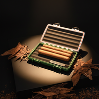 Étui de voyage pour cigares JIFENG JF-094, résistant aux explosions, en mousse PC durable, capacité de 5 cigares, avec humidificateur, logo personnalisé 57R.