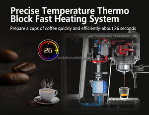 Machines à expresso portables 1 groupe cafetière turque bon marché programmable électrique en acier inoxydable pour hôtels ménages camping-cars - Product Image 5