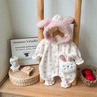 Combinaison intégrale à manches longues pour tout-petits, motif lapin, avec boutons-pression, idéale pour l'hiver (vente en gros)