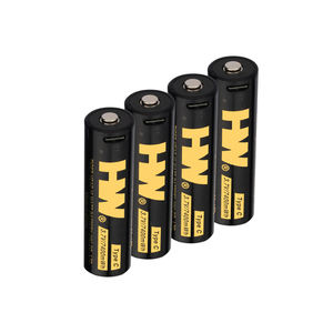 Hoge-capaciteit 18650 batterij USB-C oplaadbaar 7400mWh 3.7V Li-ion batterij voor zaklamp LED-koplamp - Product Image 1