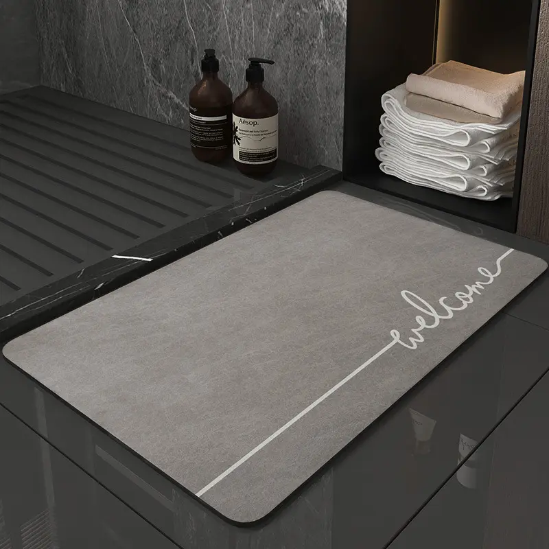 Tapis de bain classique Super absorbant antidérapant boue de diatomée tapis de salle de bain tapis de bain à séchage rapide entrée de cuisine tapis de porte personnalisés