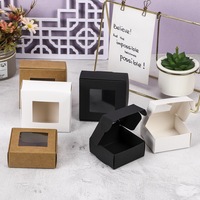 Boîte de rangement pour savon en papier fait main, emballage pour usage agricole, en stock, en kraft avec fenêtre, décoration, mini, vente en gros, transparente, en forme d'avion