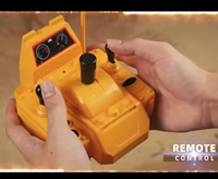 DWI Dowellin Pelle télécommandée à 5 canaux 2.4Ghz, jouet de véhicule d'ingénierie RC avec lumières et câble USB pour enfants