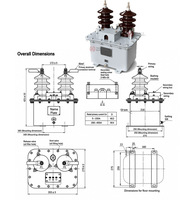 Transformateur de courant immergé dans l'huile pour extérieur, classe 5P10, 300/1A 10kV LJW-10 0.2S, pour circuit de protection