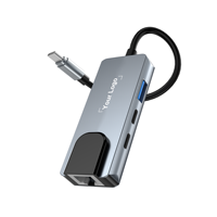 Mini convertisseur multifonction 4-en-1 Multiport USB 2.0 Extension Splitter Hub avec USB-A et C