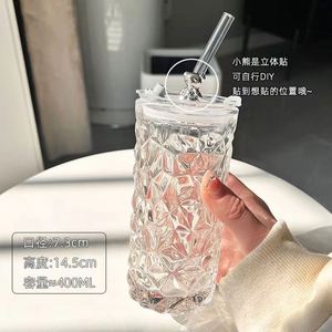 Tazze per Colazione Serie Orso per Adulti, Bicchieri Creativi con Cannuccia a Forma di Cartone Animato, Simpatiche Tazze per Latte Resistenti al Calore con Coperchi - Product Image 3