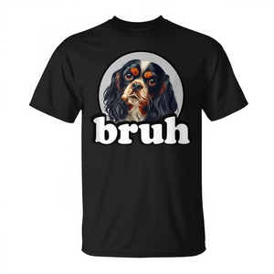 Camiseta tricolor Cavalier King Charles Spaniel para adultos, unisex, manga corta, cuello redondo, Top para amantes de las mascotas - Product Image 2