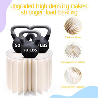 Supports de buffet, présentoirs pliables en accordéon à 60 pages pour table de desserts, supports cylindriques en carton pour gâteaux et cupcakes