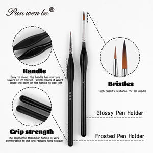 Panwenbo – Lot de 6 pinceaux professionnels pour aquarelle, <span class=keywords><strong>d</strong></span>étails fins, nail art et peinture miniature pour artistes - Product Image 3