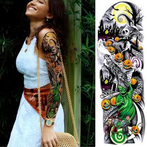 Hadiyah belleza impermeable tatuaje temporal pegatina tótem geométrico brazo completo manga tatuaje arte corporal tatuajes para hombres mujeres - Product Image 3