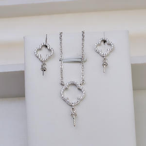 Accessoires de bijoux en argent S925 pour la création de bijoux en perles, boucles d'oreilles pour femme, petit pendentif vide en forme de feuille, crochet de tête vide, support pour Tide 1350 - Product Image 2