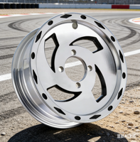 Rines de Motocicleta SNOR de Alta Calidad, Cromados y Duraderos, Juego de Rines para Bajaj RE Tuk Tuk Triciclo