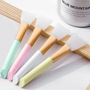 OEM logo beauty spa tools Applicator for facial brushed mask face clay Mask Body Silicone applicator mask brush