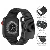 Bracelet magnétique Milanese Loop pour Apple Watch S12 11 10 9 8 7 6 5 SE, bracelet en acier inoxydable IWatch 40 mm 44 41 45 42 46 38 49 mm