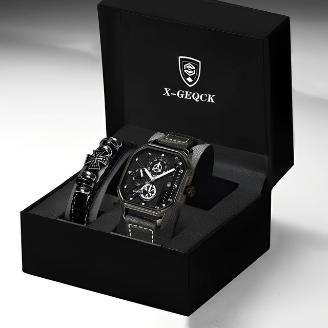 OEM Factory Men's Multifunctional Quartz Watch Stylish Minimalist Leather Band Waterproof Luminous Fashion Design