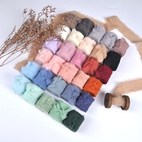 Rubans en tissu pour emballage de fleurs, rubans romantiques faits à la main pour décoration de mariage, emballage cadeau, rubans en soie et en mousseline
