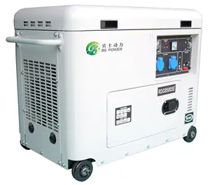 5KW 5KVA 6KW 6KVA 50HZ 60HZ家庭用空冷ポータブルサイレントタイプディーゼル発電機セット