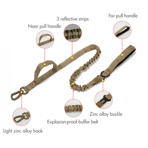 Correa elástica de alta resistencia para perro, cinturón de seguridad para coche, sin tirones, 2 asas acolchadas, para entrenamiento - Product Image 4