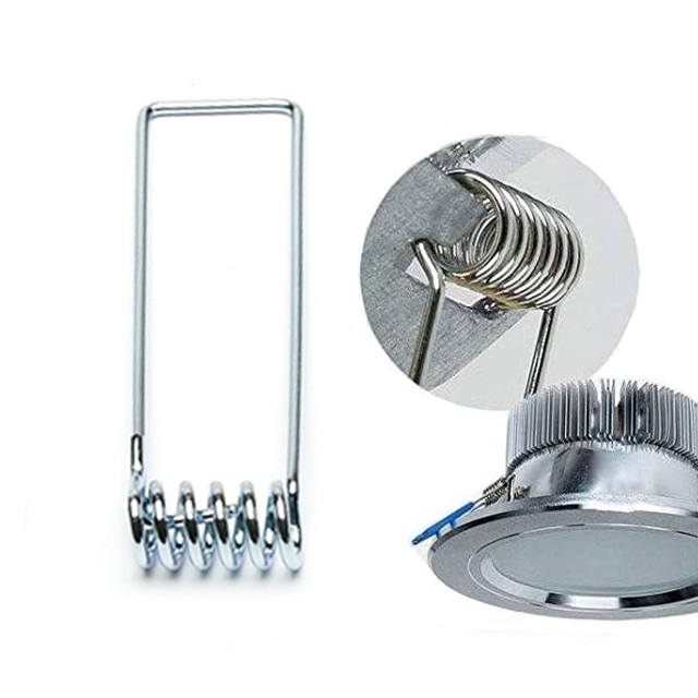 Custom Stainless Steel Galvanized Torsion Spring Clip for Downlight Lamp Holder