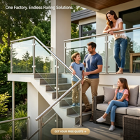 Support de fixation réglable en acier inoxydable ZD pour mini-poteaux de balustrade, main courante, pour escaliers de balcon extérieur, résistant à la rouille