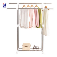 Séchoir à linge métallique mural double niveau détachable, organisateur de serviettes pliable pour espaces restreints