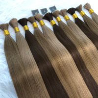 Extensions de cheveux humains en vrac, cheveux humains, Double étiré, vierge, Remy, sud-est asiatique, birman, vietnamien, cheveux crus, vente en gros