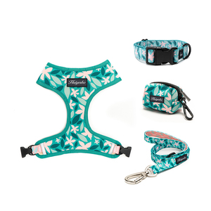 ชุดสายจูงสุนัขแบบปรับได้พร้อมแผ่นรองรับ ลายพิมพ์ดอ<span class=keywords><strong>ก</strong></span>ไม้ Sassy Woof วัสดุนีโอพรีน พร้อมโลโ<span class=keywords><strong>ก</strong></span>้<span class=keywords><strong>ลูก</strong></span>สุนัข สายจูงสุนัขแบบไม่รัดคอ - Product Image 5