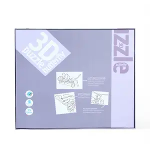 Rompecabezas de papel de mariposa 3d para niños, personalizado, de alta calidad, colorido
