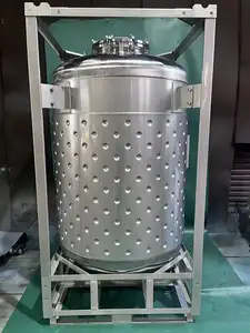 Factory Hot Sale SS304/SS316L Food Grade Customized 1500L Circular Column Storage Tank For Juice Wine