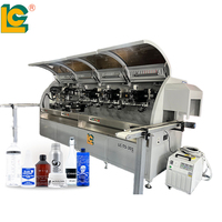 Máquina Automática de Serigrafía de 3 Colores con Sistema de Secado UV para Botellas y Tubos con Tratamiento de Llama, Carga Automática, Redonda y Ovalada