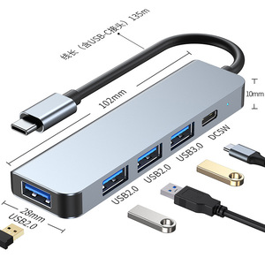 USB <span class=keywords><strong>3</strong></span>,0 <span class=keywords><strong>Hub</strong></span> tipo C USB OTG 4 puertos Multi Splitter adaptador portátil accesorios USB3.0 4 Por <span class=keywords><strong>HUB</strong></span> para <span class=keywords><strong>Xiaomi</strong></span> Lenovo Macbook Pro - Product Image 3