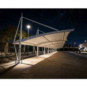 Cocheras Comerciales con Estructura Tensada Tipo Cantilever, Cubierta para Estacionamiento, Refugio para Autos - Product Image 1