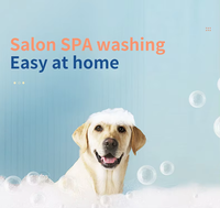 Machine à bulles automatique pour le bain des animaux de compagnie, distributeur de mousse pour shampoing pour chat et chien, brosse de massage en silicone, outil de toilettage SPA pour la maison et le salon d'animaux
