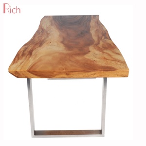 <span class=keywords><strong>Mesa</strong></span> de comedor de madera de <span class=keywords><strong>nogal</strong></span> cuadrada con Base de Metal moderna - Product Image 4