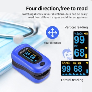 เครื่องวัดชีพจร Oxi,เครื่องวัดปริมาณออกซิเจนในครัวเรือนมีสองสีพร้อม CE ISO - Product Image 6