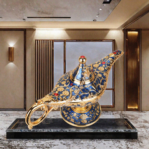 Aladdin Wunderlampe <span class=keywords><strong>NABA</strong></span> NB-344-12 Umweltfreundliches Langlebiges Poliertes Liebesdesign Farbige Keramik-Emaille-Handwerkskunst Ornament für Zuhause Hotel Zimmer - Product Image 3