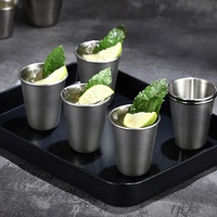 Tasses à Moscow Mule en acier inoxydable de luxe RTS Magic, durables, écologiques, faciles à nettoyer, capacités de 60 ml/350 ml/500 ml