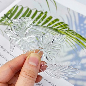 จี้อะคริลิคใสรูปดอกไม้และใบไม้ สำหรับทำเครื่องประดับ DIY รูปทรงพืช ผลิตด้วยวิธีฉีดขึ้นรูป เหมาะสำหรับทุกเพศ - Product Image 2