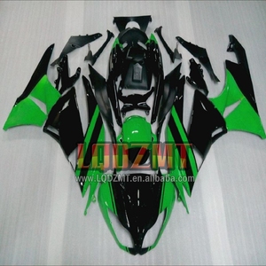 Inyección para <span class=keywords><strong>KAWASAKI</strong></span> <span class=keywords><strong>NINJA</strong></span> ZX 6R <span class=keywords><strong>636</strong></span> 6 R 2009 ZX6R 09 10 11 12 Negro verde 42LQ.110 ZX636 ZX-6R <span class=keywords><strong>2010</strong></span> 2011 2012 Carenado - Product Image 6