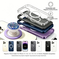 Support de téléphone magnétique brillant et pliable avec poignée, fixation robuste pour les réseaux sociaux, accessoires pour smartphone, OEM
