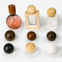 Venta al por mayor-Tapa de madera/Tapas de madera Cubiertas de spray de perfume para botella de spray de lujo 30ml 50ml 100mL Vidrio recargable Vacío