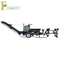 Moteur diesel 15T, processeur de bois, machine à couper les arbres, processeur de bois de chauffage, machine forestière, fendeuse de bois