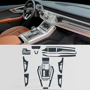 Pour <span class=keywords><strong>Audi</strong></span> <span class=keywords><strong>Q8</strong></span> 19-22 voiture TPU Film de protection Transparent autocollant intérieur contrôle Central affichage protecteur décoration accessoires - Product Image 3