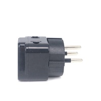 Adaptateur universel noir en cuivre 10A 250V EU US UK AU Japon Suisse Allemagne France vers Israël Égypte Pakistan Type H Prises Israéliennes