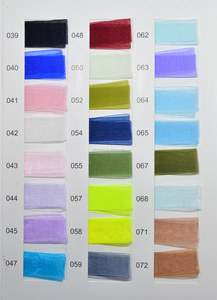 Grosir 38mm 50Y lebar pita Organza pita sifon transparan untuk dekorasi - Product Image 5