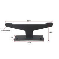 Pieds de support en fer forgé noirs de luxe léger en forme de I pour canapés, meubles, armoires et tables basses