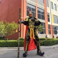 Costume de Général Chinois Ancien Haut de Gamme en EVA avec Haut et Cape – Déguisement de Performance d'Halloween pour Adultes