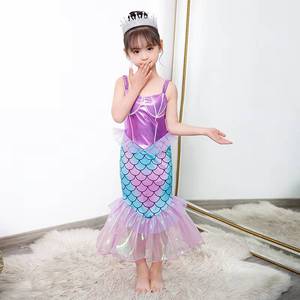 Costume de princesse Ariel pour enfants, pour filles, cosplay, carnaval, fête d'anniversaire, robe de sirène - Product Image 3