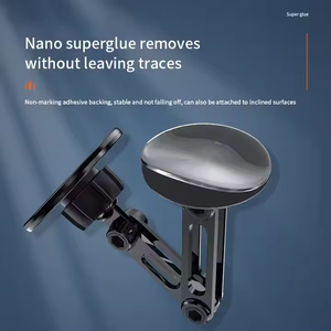 Support de téléphone en alliage d'aluminium rotatif Portable 360 support de tableau de bord à aimant fort Flexible pour stabilisateur de tableau de bord de voiture - Product Image 4