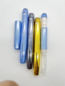 Reusable Plastic Injection <b>Pen</b> 3ml Custom Logo Metal Lid Rubber Stopper Sealing <b>Refillable</b> <b>Pen</b> Injector for Packaging Use - Product Image 1